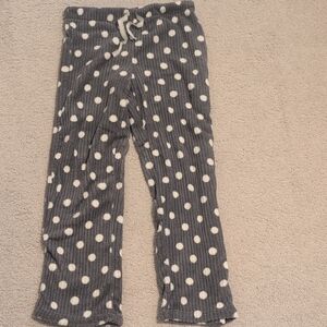 Gray Polka Dot Lounge Pants, Size Medium